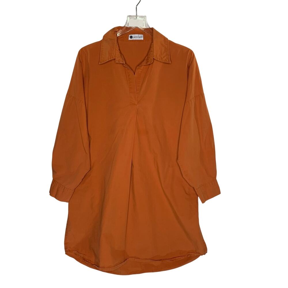 Caryn Lawn Preppy Gameday Star Elbow Patch Dress OS Burnt Orange *flaw